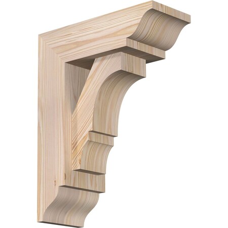Ekena Millwork Balboa Traditional Smooth Bracket w/ Offset Brace, Douglas Fir, 5 1/2"W x 14"D x 18"H BKT0604X14X18BOA01SDF